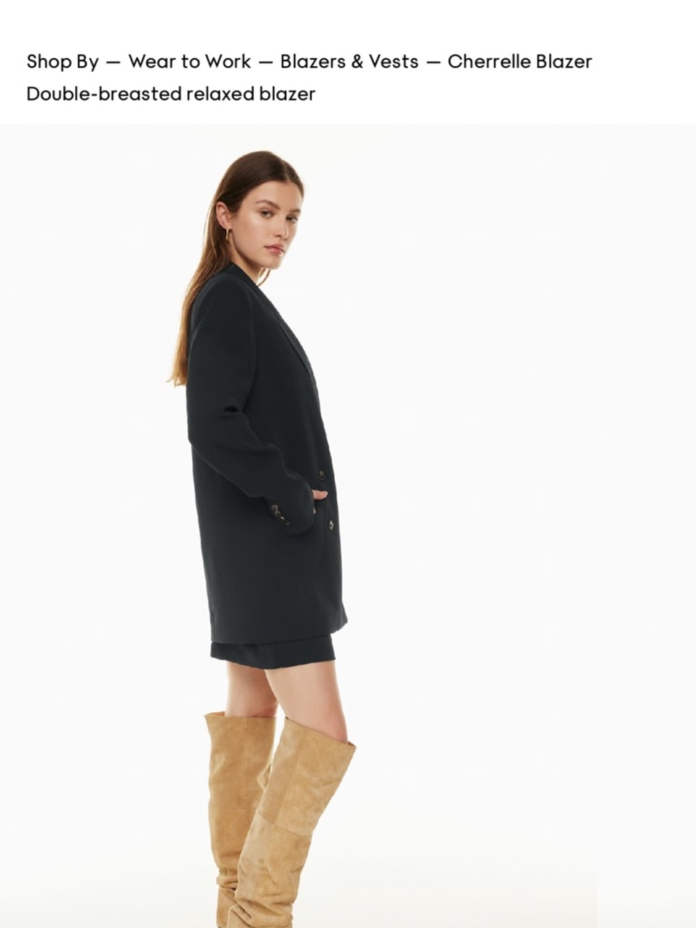 Wilfred Black Double-Breasted Cherrelle Blazer